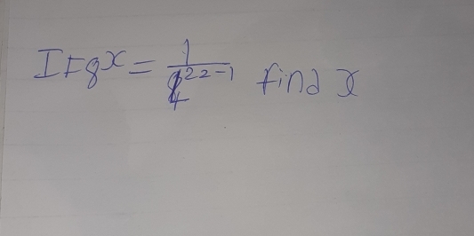 I_F8^x= 1/4^(22-1)  find X