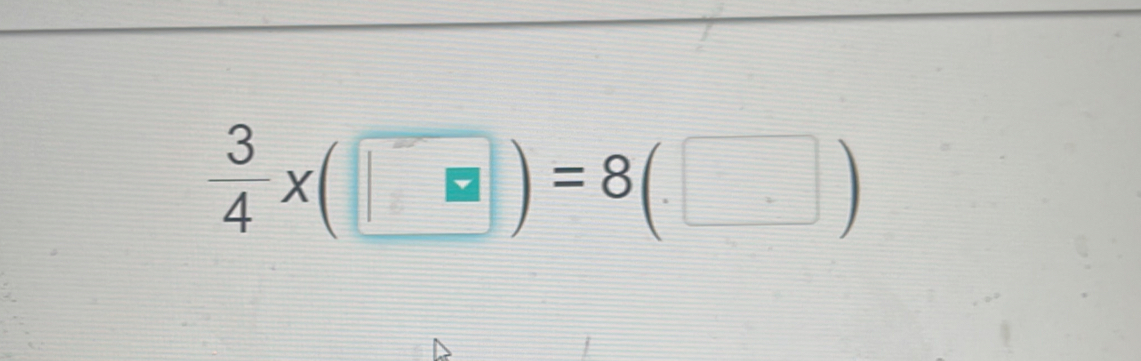  3/4 * (□ )=8(□ )