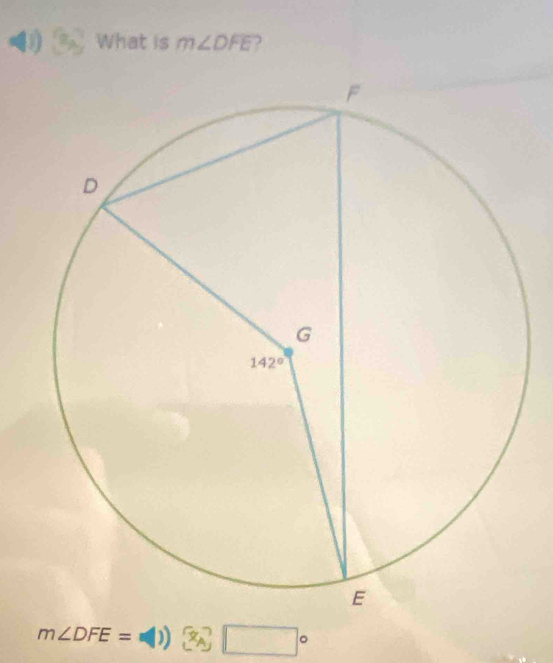 4 a_ What is m∠ DFE
m∠ DFE= 1 A □°