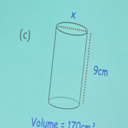 Volume =170cm^3