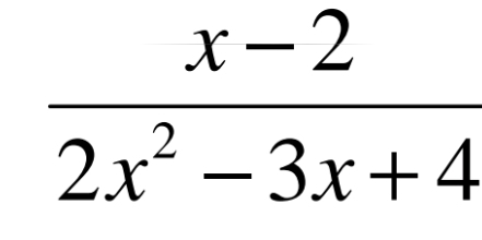  (x-2)/2x^2-3x+4 