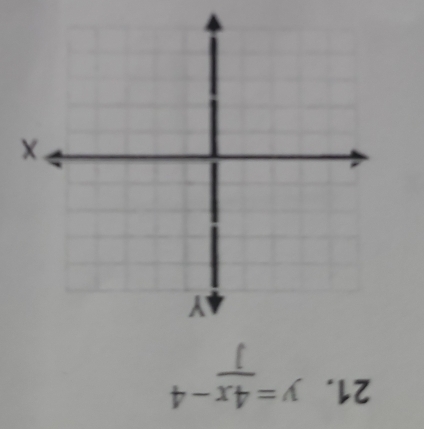 y= 4x/j -4