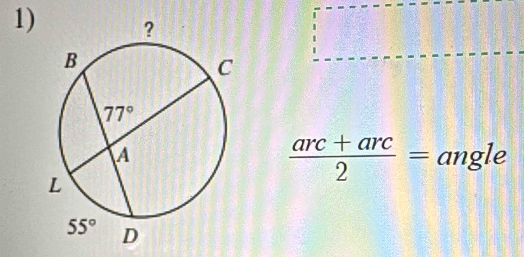  (arc+arc)/2 =angleq