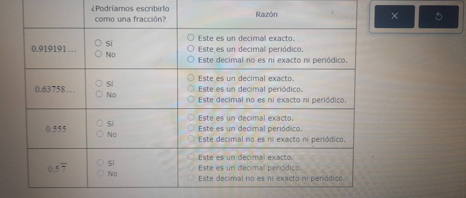 ¿Podríamos escribirlo
× 5