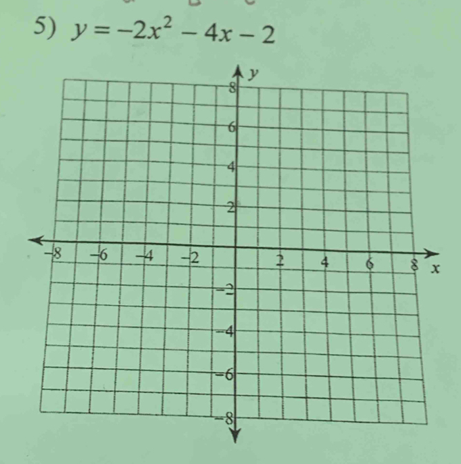 y=-2x^2-4x-2