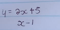 y=2x+3
x-1