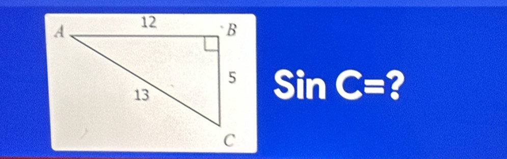 sin C= ?