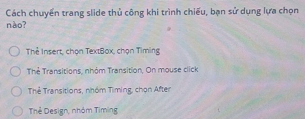 Giải quyết:Cách chuyển trang slide thủ công khi trình chiếu, bạn sử ...