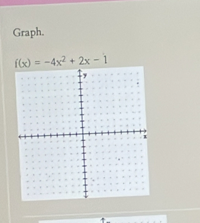 Graph.
f(x)=-4x^2+2x-1