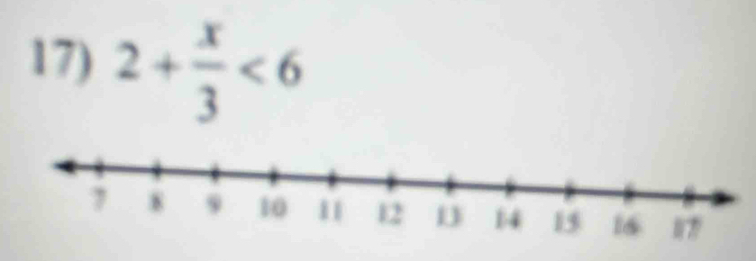 2+ x/3 <6</tex>