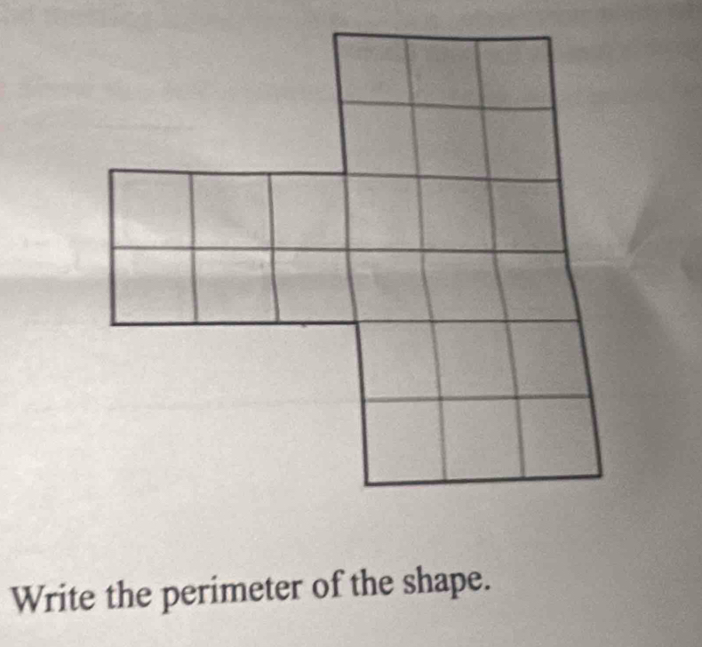 Write the perimeter of the shape.