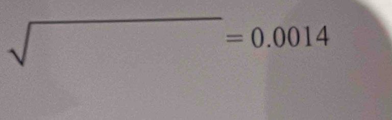 sqrt()=0.0014