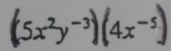 (5x²y-³)(4x-9)