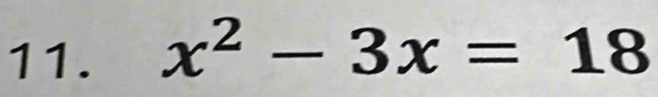 x^2-3x=18