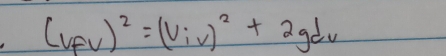 (vfv)^2=(v:v)^2+2gdv