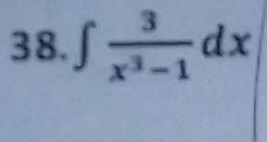 ∈t  3/x^3-1 dx