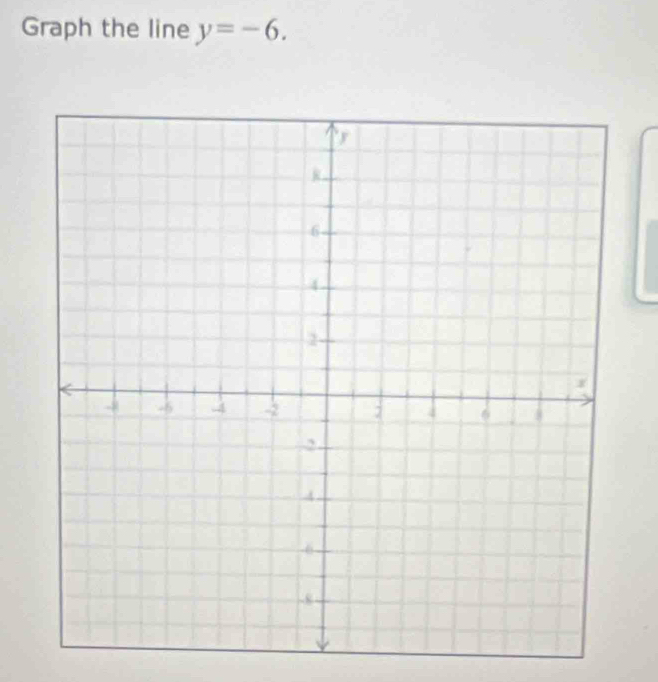 Graph the line y=-6.