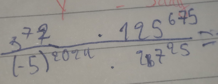 frac 3^77(-5)^2024·  125^(675)/287^(25) =