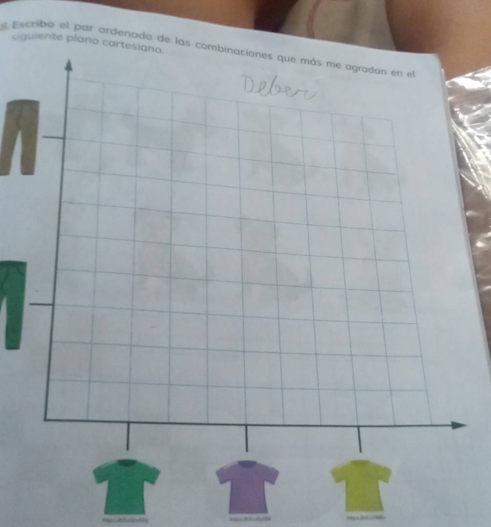 siguiente plano car 
E Escribo el par ordenado de las combinaciones que más me agradan en el 
hatps3Lidy=50