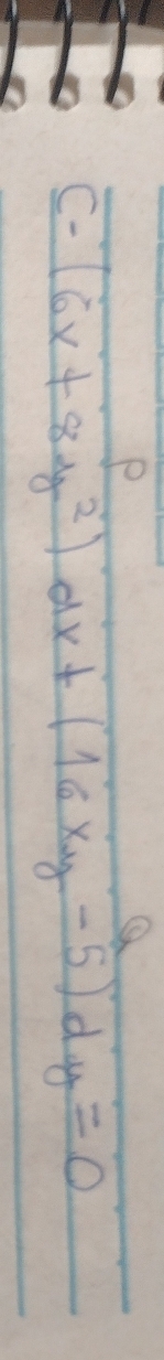 (6x+8y^2)dx+(16xy-5)dy=0