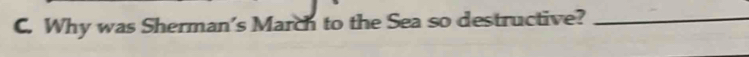 Why was Sherman's March to the Sea so destructive?_