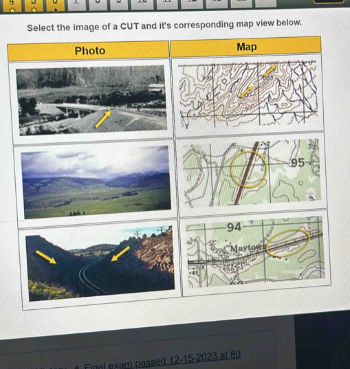 Select the image of a CUT and it's corresponding map view below. Photo ...
