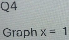 Graph x=1