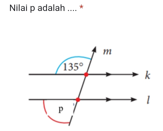 Nilai p adalah .... *