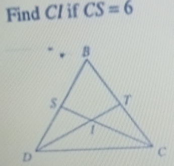 Find Cl if CS=6