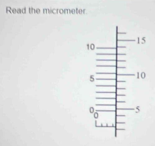 Read the micrometer.