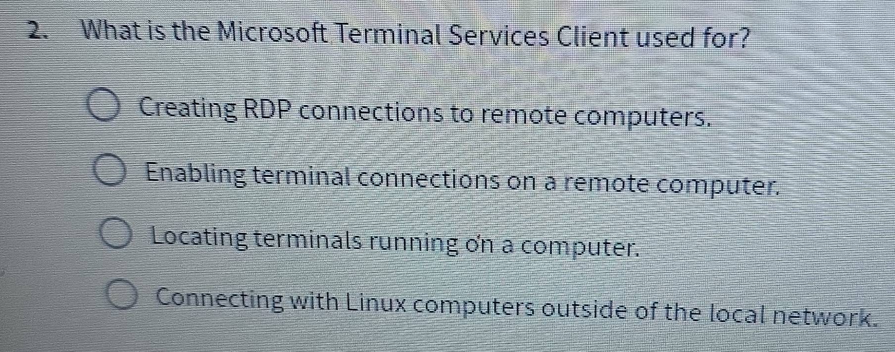Solved: What is the Microsoft Terminal Services Client used for ...