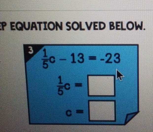 EP EQUATION SOLVED BELOW.