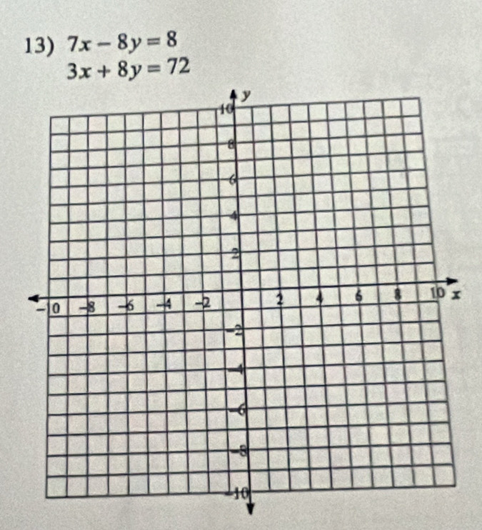 7x-8y=8
3x+8y=72