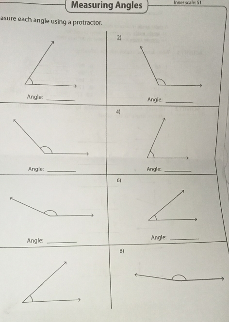 Measuring Angles Inner scale: S1 
asure