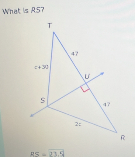 What is RS?
RS=23.5