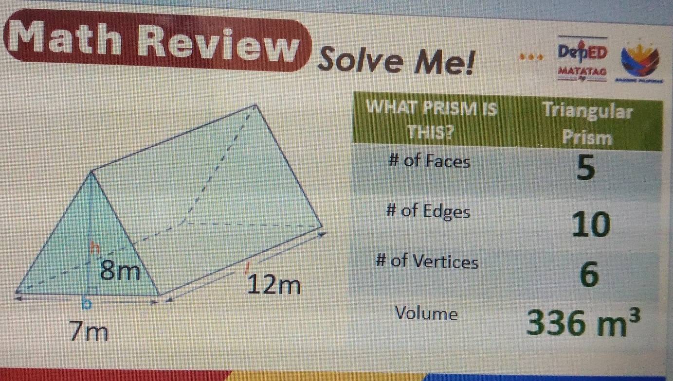 Math Review solve Me!
DePED
MATATAG