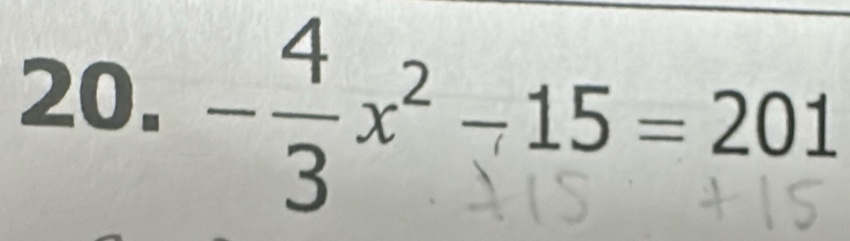 −3 x² - 15 = 201