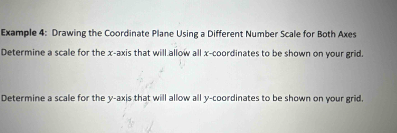 Solved: Example 4: Drawing the Coordinate Plane Using a Different ...