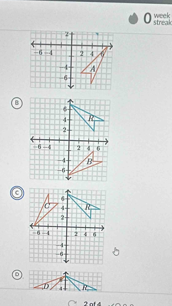 week 
streak 
B 
C 
D)
6
D 4 R
2 of 4
