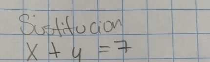 Buttitudon
x+y=7