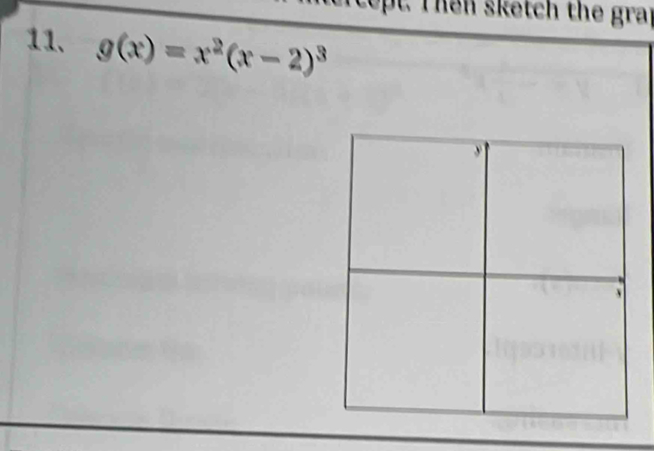 opt. T he sketch the grap 
11、 g(x)=x^2(x-2)^3