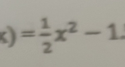 x)= 1/2 x^2-1