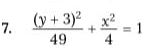 frac (y+3)^249+ x^2/4 =1