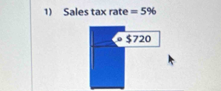 Sales tax rate =5%