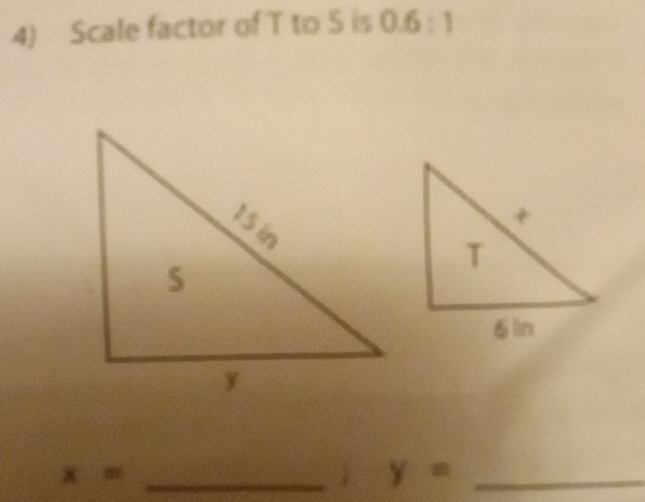 Scale factor of T to 5 is 0.6:1
_ x=
_ y=