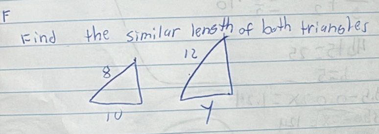 F
Find the similar lensth of both triansles 
8. 
T0