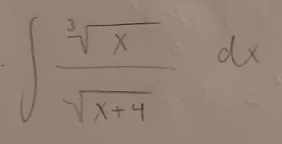 ∈t  sqrt[3](x)/sqrt(x+4) dx