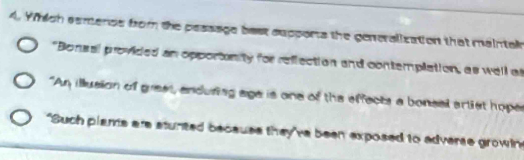 Solved: Yfrich semends from the passage best euppons the generalization ...