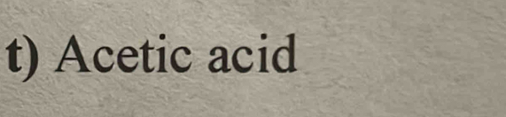 Acetic acid