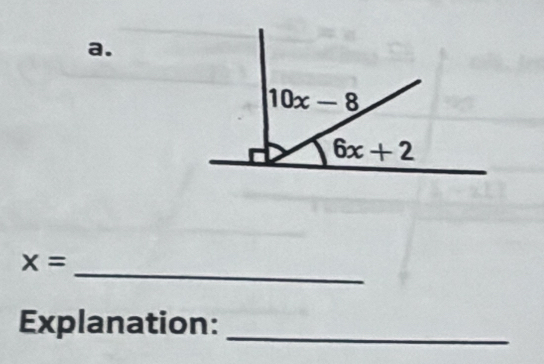 10x-8
6x+2
_
x=
_ 
Explanation: